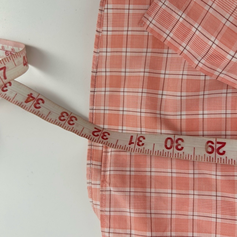 Hugo Boss Mens Paeton Long Sleeve Dress Shirt Orange Check Sharp Fit 17L 34/35 - Picture 11 of 11